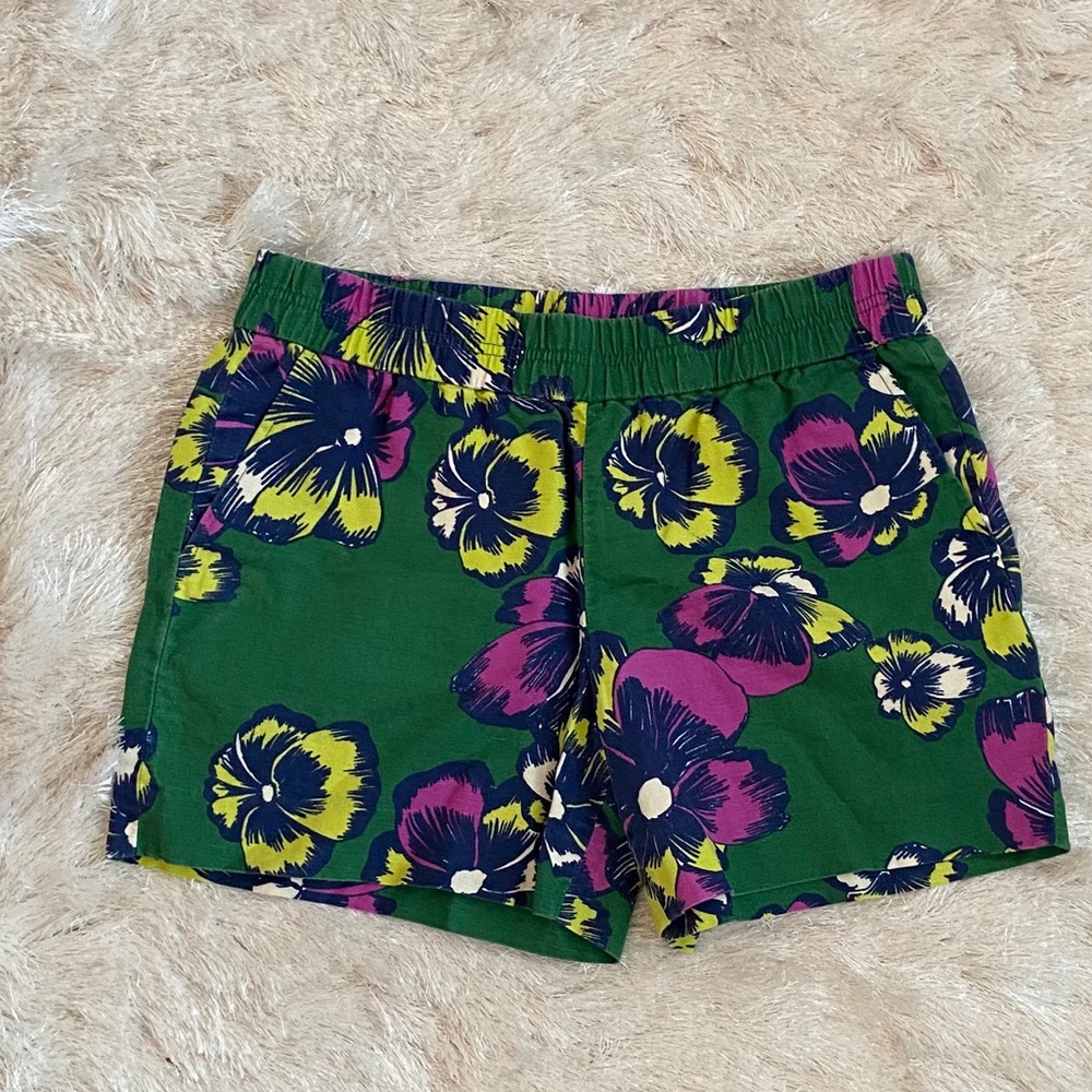 J.Crew cargo style green cargo shorts.